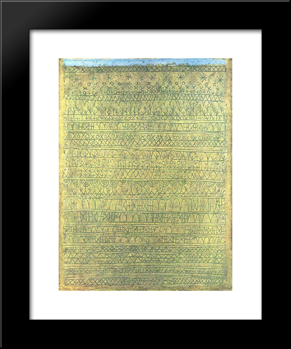 Pastoral (Rhythms) 20x24 Black Modern Wood Framed Art Print Poster by Klee, Paul