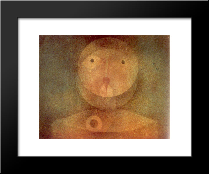 Pierrot Lunaire 20x24 Black Modern Wood Framed Art Print Poster by Klee, Paul