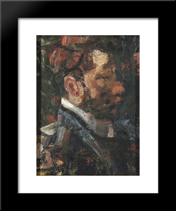 Portrait Of A Man 20x24 Black Modern Wood Framed Art Print Poster by Klee, Paul