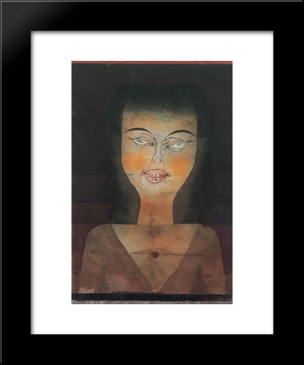 Possessed Girl 20x24 Black Modern Wood Framed Art Print Poster by Klee, Paul