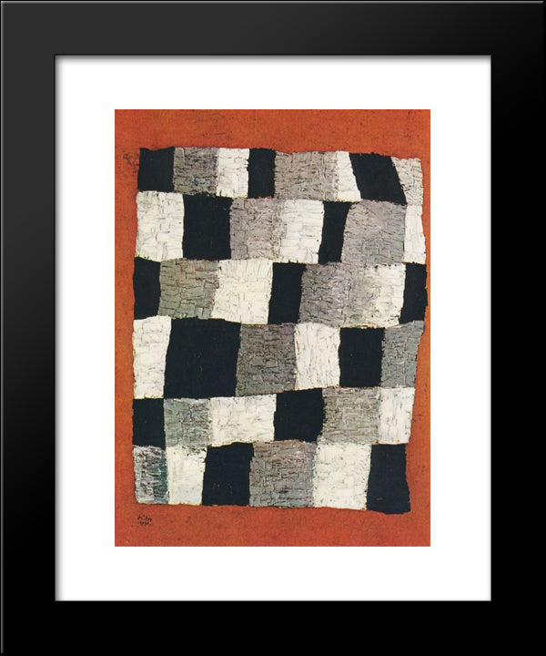 Rhythmic (Rythmical) 20x24 Black Modern Wood Framed Art Print Poster by Klee, Paul