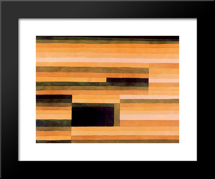 Rock Chamber 20x24 Black Modern Wood Framed Art Print Poster by Klee, Paul