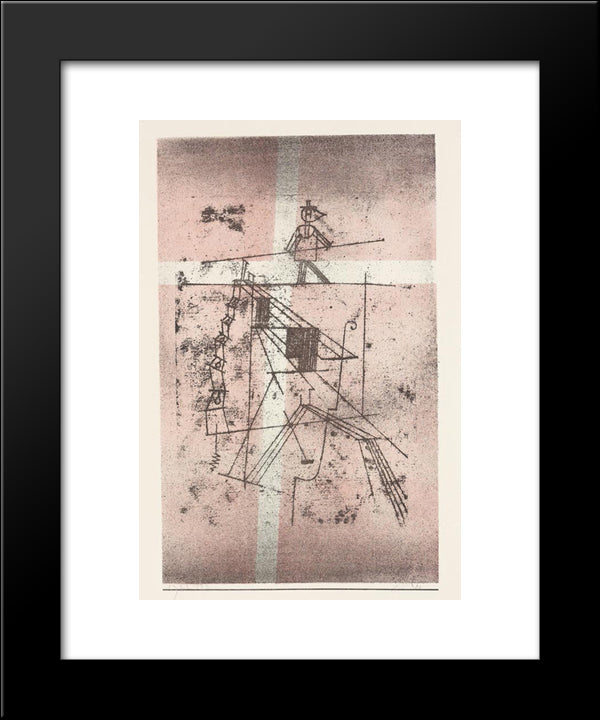 Rope Dancer 20x24 Black Modern Wood Framed Art Print Poster by Klee, Paul