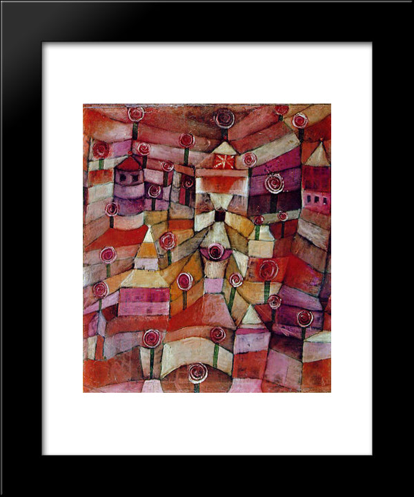 Rose Garden 20x24 Black Modern Wood Framed Art Print Poster by Klee, Paul