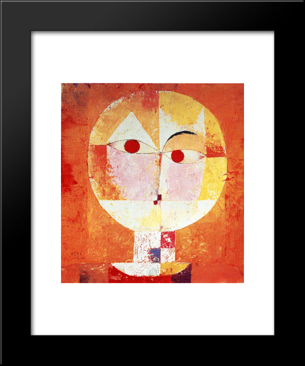 Senecio 20x24 Black Modern Wood Framed Art Print Poster by Klee, Paul
