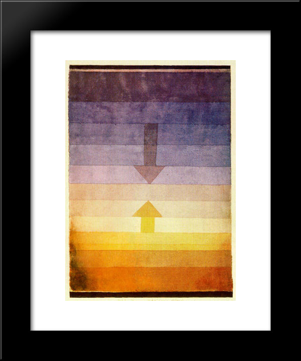 Separation In The Evening 20x24 Black Modern Wood Framed Art Print Poster by Klee, Paul