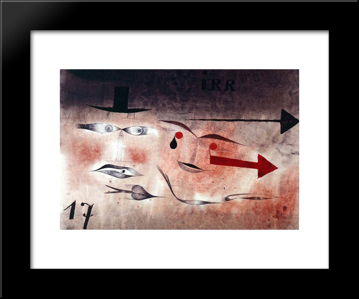 Seventeen 20x24 Black Modern Wood Framed Art Print Poster by Klee, Paul