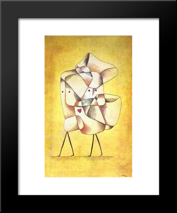 Siblings 20x24 Black Modern Wood Framed Art Print Poster by Klee, Paul