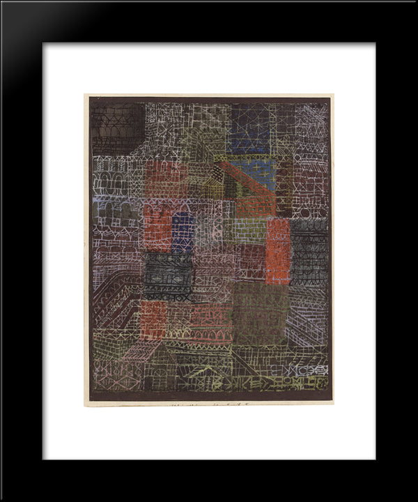 Structural Ii 20x24 Black Modern Wood Framed Art Print Poster by Klee, Paul