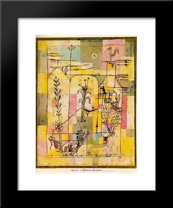 Tale Of Hoffmann 20x24 Black Modern Wood Framed Art Print Poster by Klee, Paul