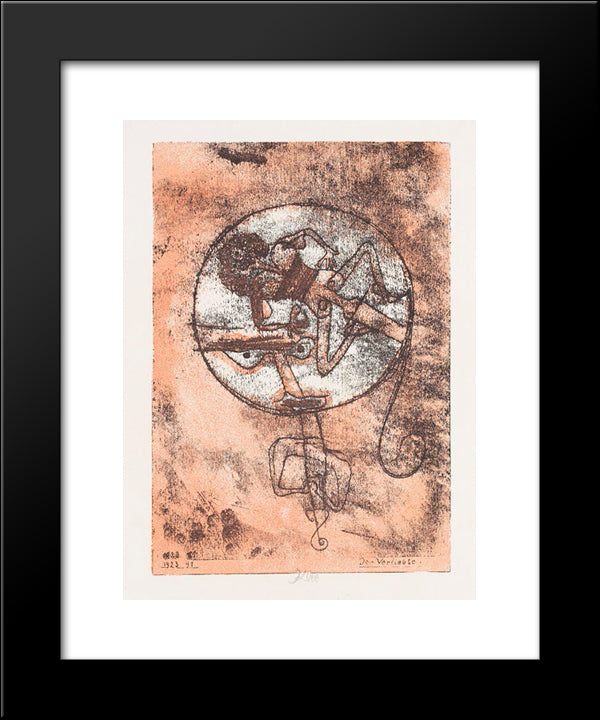 The Lover 20x24 Black Modern Wood Framed Art Print Poster by Klee, Paul