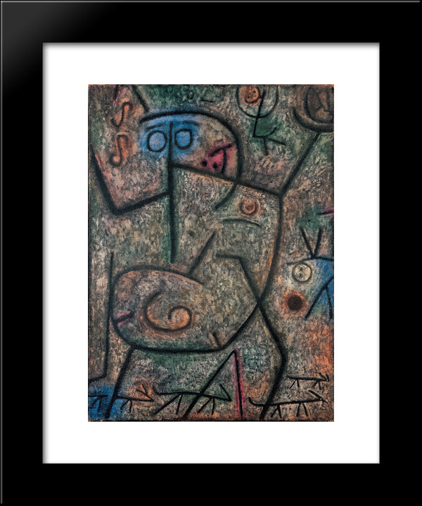 The Rumors 20x24 Black Modern Wood Framed Art Print Poster by Klee, Paul