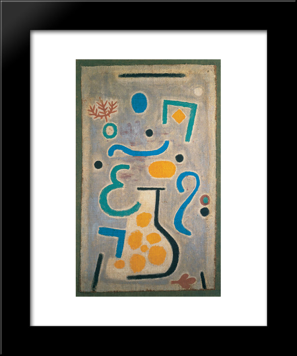 The Vase 20x24 Black Modern Wood Framed Art Print Poster by Klee, Paul