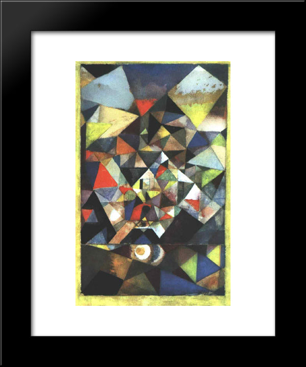 With The Egg 20x24 Black Modern Wood Framed Art Print Poster by Klee, Paul