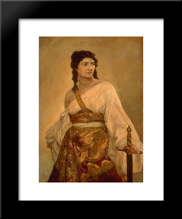 Judith 20x24 Black Modern Wood Framed Art Print Poster by Peel, Paul