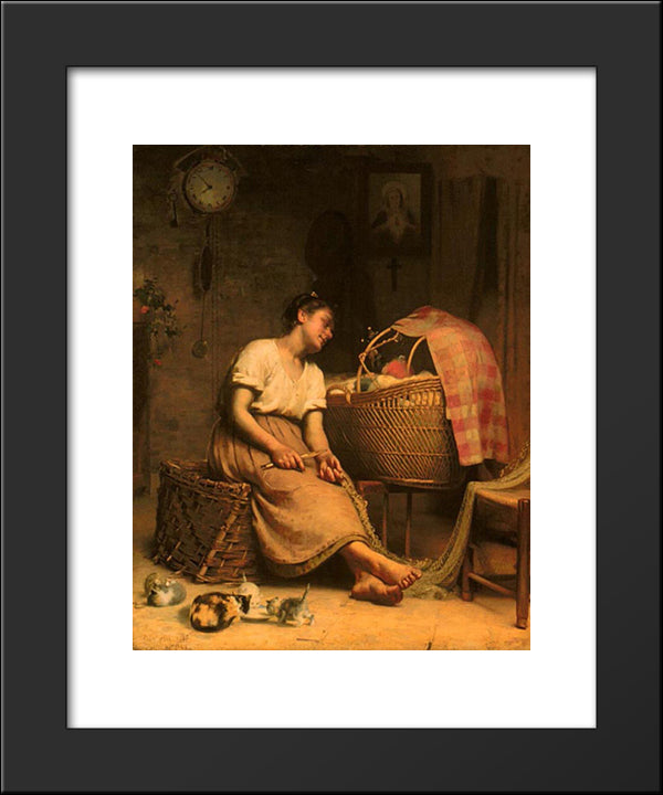 Mother Love 20x24 Black Modern Wood Framed Art Print Poster by Peel, Paul