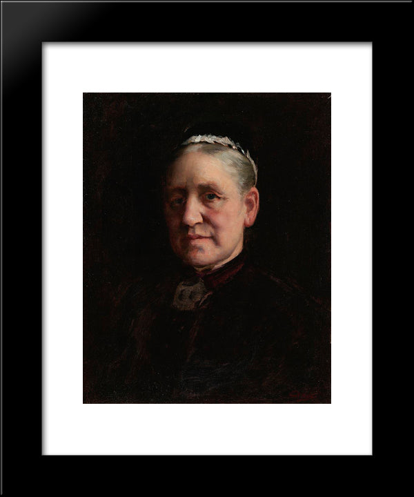 Portrait Of Madam Verdier 20x24 Black Modern Wood Framed Art Print Poster by Peel, Paul