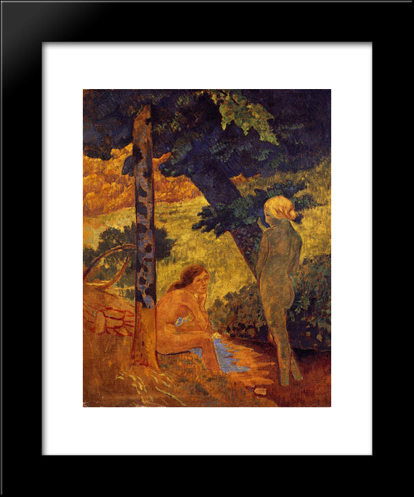 Bathers 20x24 Black Modern Wood Framed Art Print Poster by Serusier, Paul