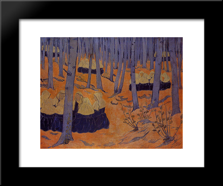 Breton Women, The Meeting In The Sacred Grove 20x24 Black Modern Wood Framed Art Print Poster by Serusier, Paul