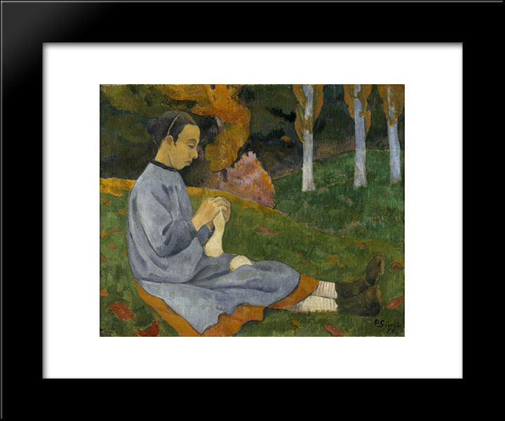 Girl From Savoy 20x24 Black Modern Wood Framed Art Print Poster by Serusier, Paul