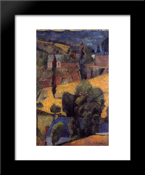 Landscape 20x24 Black Modern Wood Framed Art Print Poster by Serusier, Paul