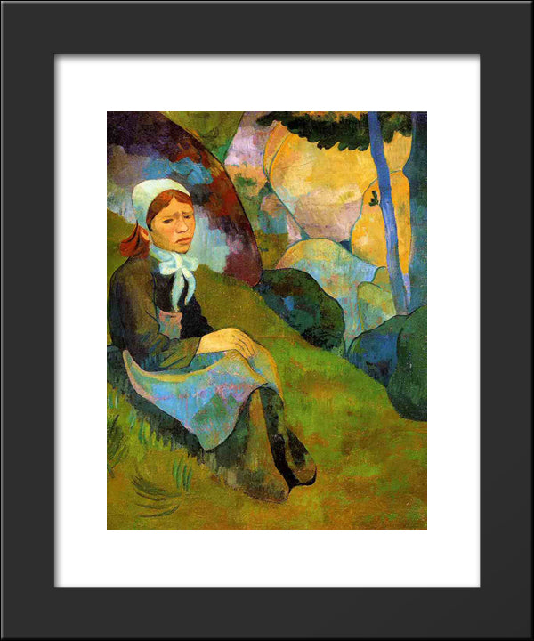 Solitude, Huelgoat Landscape 20x24 Black Modern Wood Framed Art Print Poster by Serusier, Paul