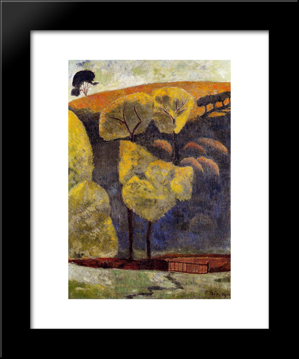 The Blue Valley 20x24 Black Modern Wood Framed Art Print Poster by Serusier, Paul