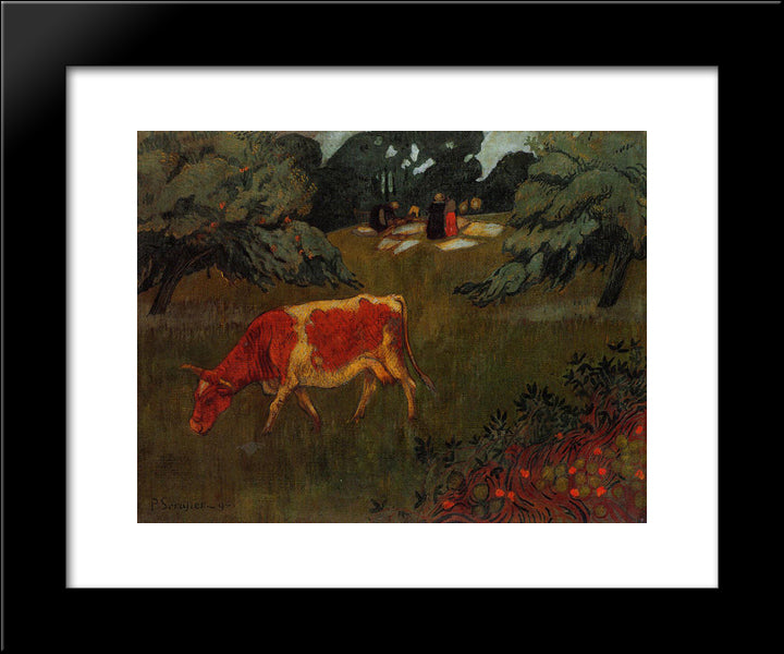 The Wash In A Large Meadow 20x24 Black Modern Wood Framed Art Print Poster by Serusier, Paul