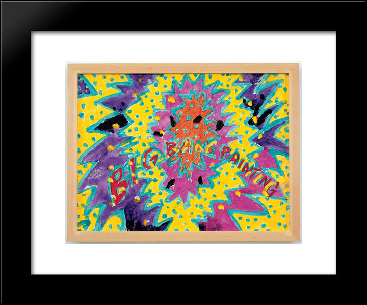 Big Bang Painting 20x24 Black Modern Wood Framed Art Print Poster by Thek, Paul