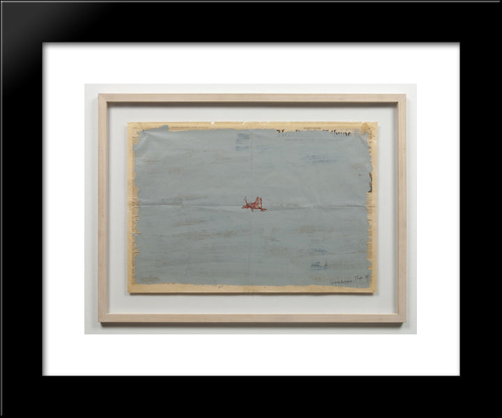 Grasshopper 20x24 Black Modern Wood Framed Art Print Poster by Thek, Paul