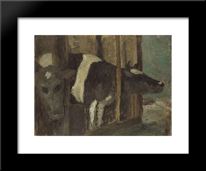 Cowshed 20x24 Black Modern Wood Framed Art Print Poster by Modersohn Becker, Paula