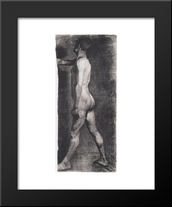 Male Nude Standing 20x24 Black Modern Wood Framed Art Print Poster by Modersohn Becker, Paula