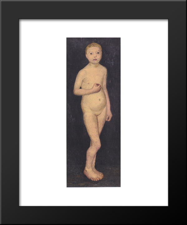 Nude Girl Standing 20x24 Black Modern Wood Framed Art Print Poster by Modersohn Becker, Paula