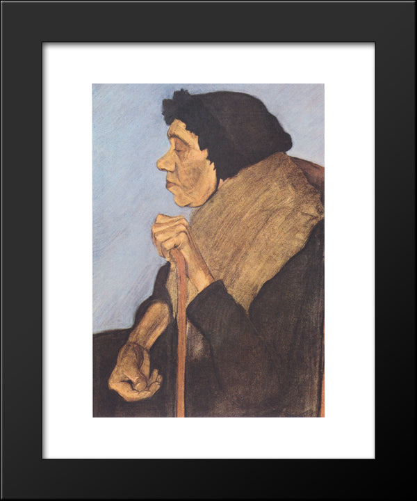 Old Blind Woman 20x24 Black Modern Wood Framed Art Print Poster by Modersohn Becker, Paula