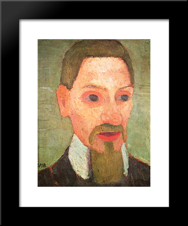 Portrait Of Rainer Maria Rilke 20x24 Black Modern Wood Framed Art Print Poster by Modersohn Becker, Paula