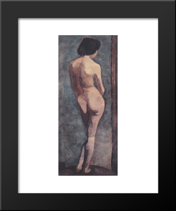 Standing Female Nude 20x24 Black Modern Wood Framed Art Print Poster by Modersohn Becker, Paula