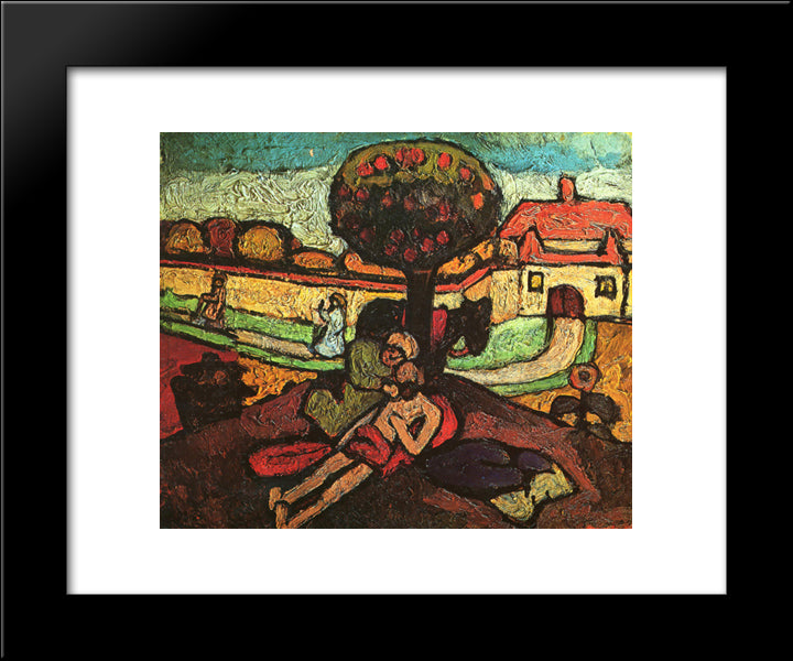 The Good Samaritan 20x24 Black Modern Wood Framed Art Print Poster by Modersohn Becker, Paula