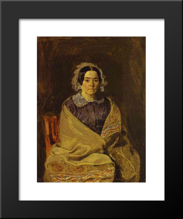 Portrait Of N. P. Chernyshova 20x24 Black Modern Wood Framed Art Print Poster by Fedotov, Pavel