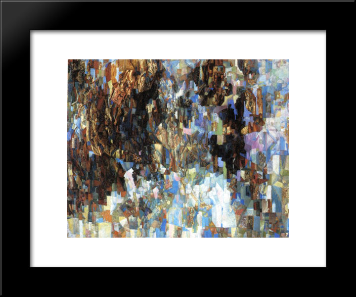 A White Picture 20x24 Black Modern Wood Framed Art Print Poster by Filonov, Pavel