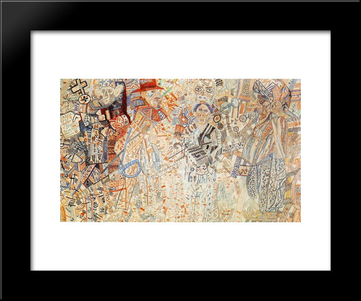 Colonial Policy 20x24 Black Modern Wood Framed Art Print Poster by Filonov, Pavel