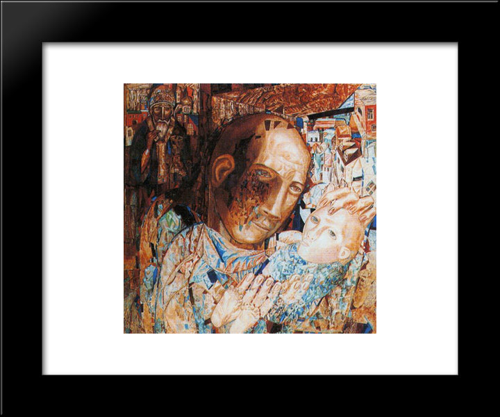 Mother 20x24 Black Modern Wood Framed Art Print Poster by Filonov, Pavel