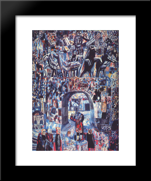 The Narva Gates 20x24 Black Modern Wood Framed Art Print Poster by Filonov, Pavel