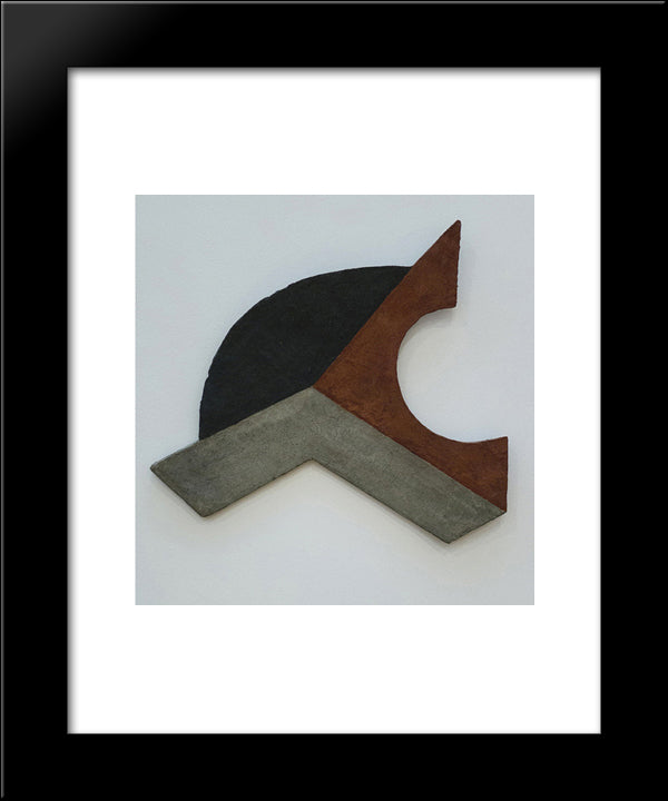 Space Construction 10 20x24 Black Modern Wood Framed Art Print Poster by Peri, Peter Laszlo