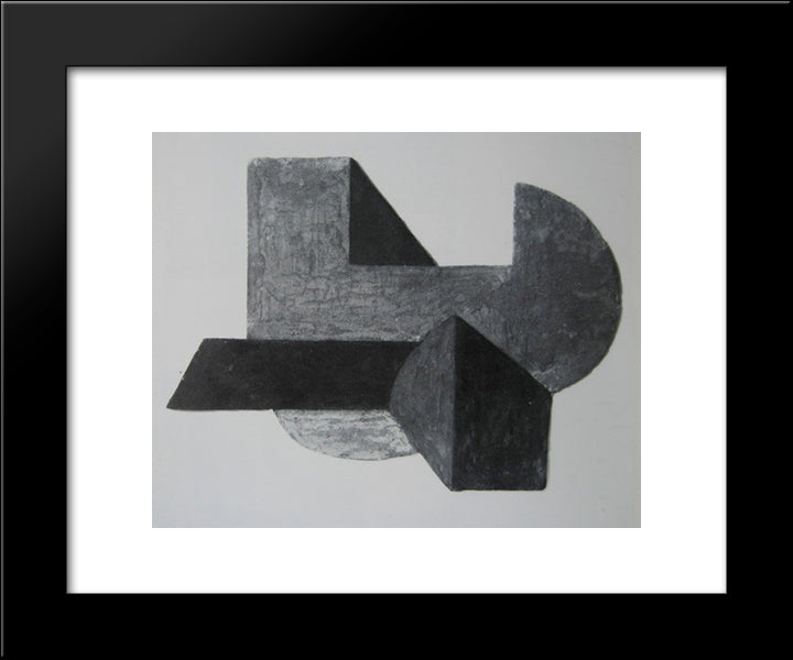 Space Construction Vi 20x24 Black Modern Wood Framed Art Print Poster by Peri, Peter Laszlo