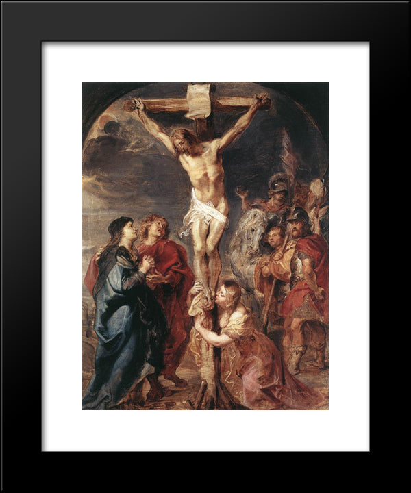 Christ On The Cross 20x24 Black Modern Wood Framed Art Print Poster by Rubens, Peter Paul