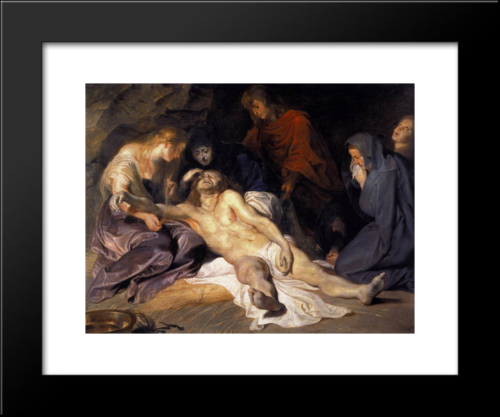 Lament Of Christ 20x24 Black Modern Wood Framed Art Print Poster by Rubens, Peter Paul