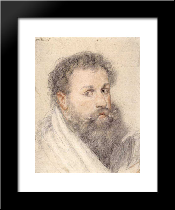 Portrait Of A Man 20x24 Black Modern Wood Framed Art Print Poster by Rubens, Peter Paul