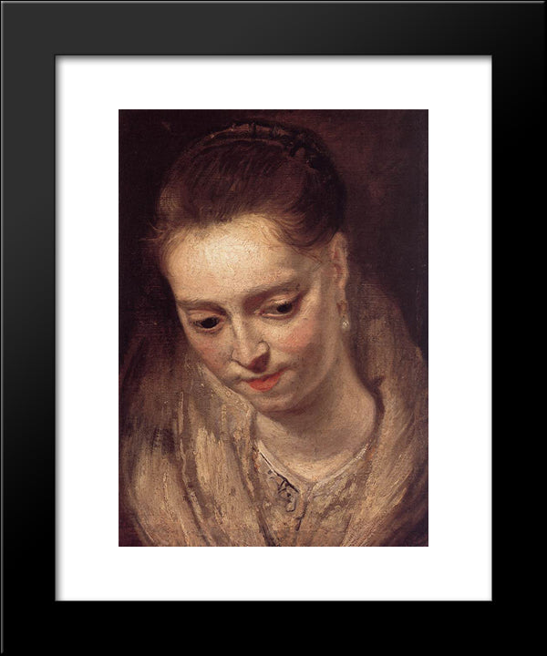 Portrait Of A Woman 20x24 Black Modern Wood Framed Art Print Poster by Rubens, Peter Paul