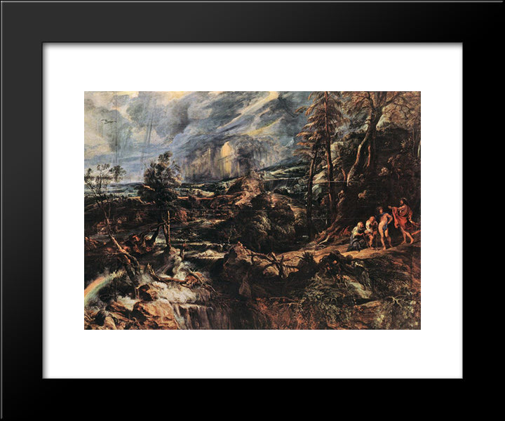 Stormy Landscape 20x24 Black Modern Wood Framed Art Print Poster by Rubens, Peter Paul