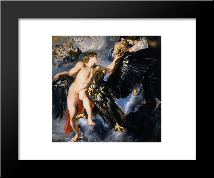 The Abduction Of Ganymede 20x24 Black Modern Wood Framed Art Print Poster by Rubens, Peter Paul